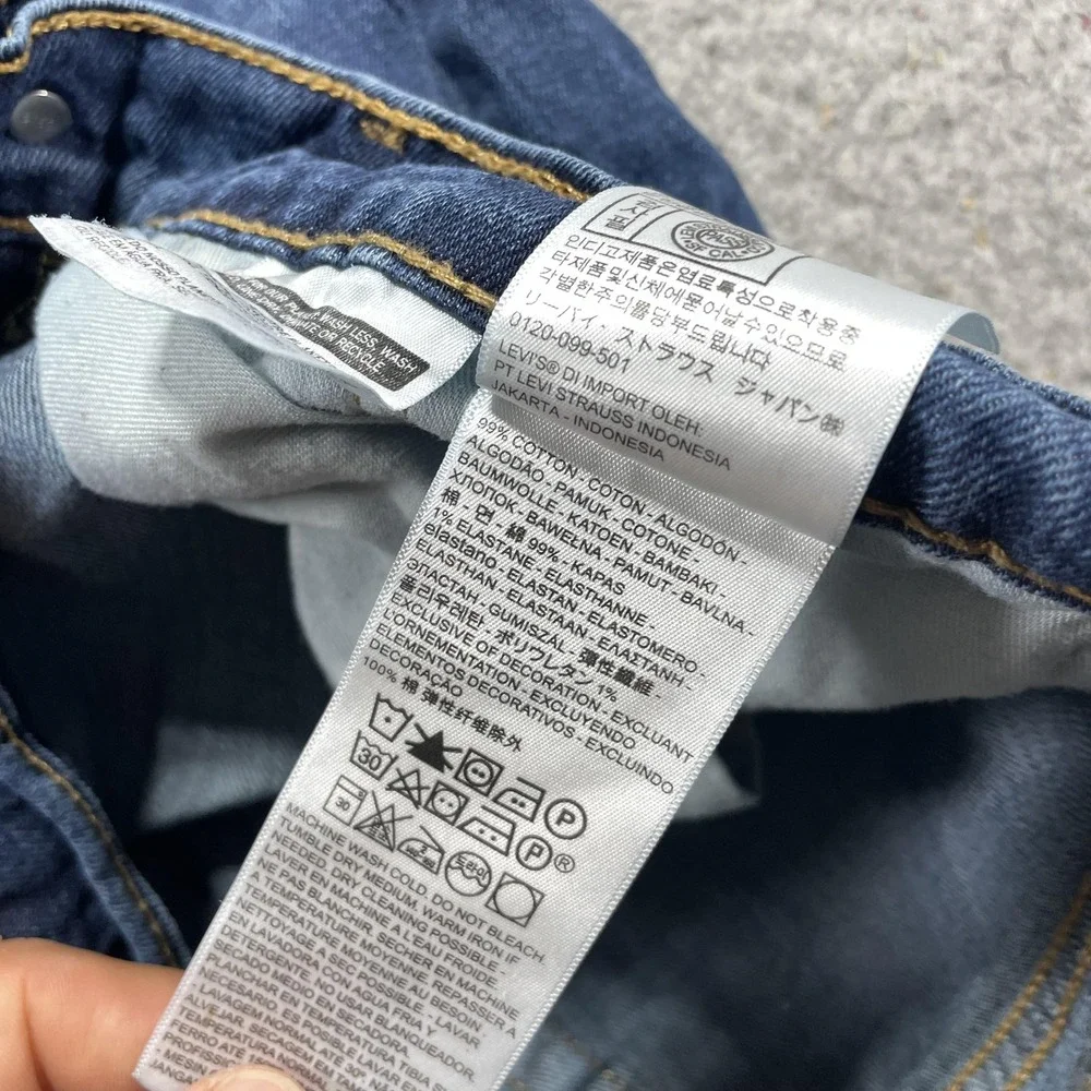 Levis 511 Jeans Mens 34x32 Blue Medium Wash Slim Straight Stretch Denim Pants